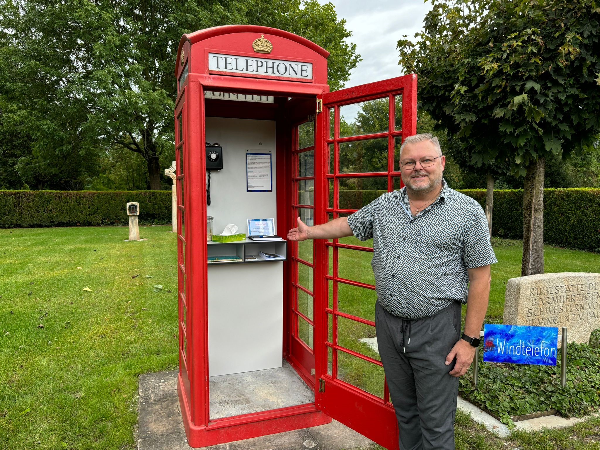 Seelsorger Markus Kamin beim Windtelefon