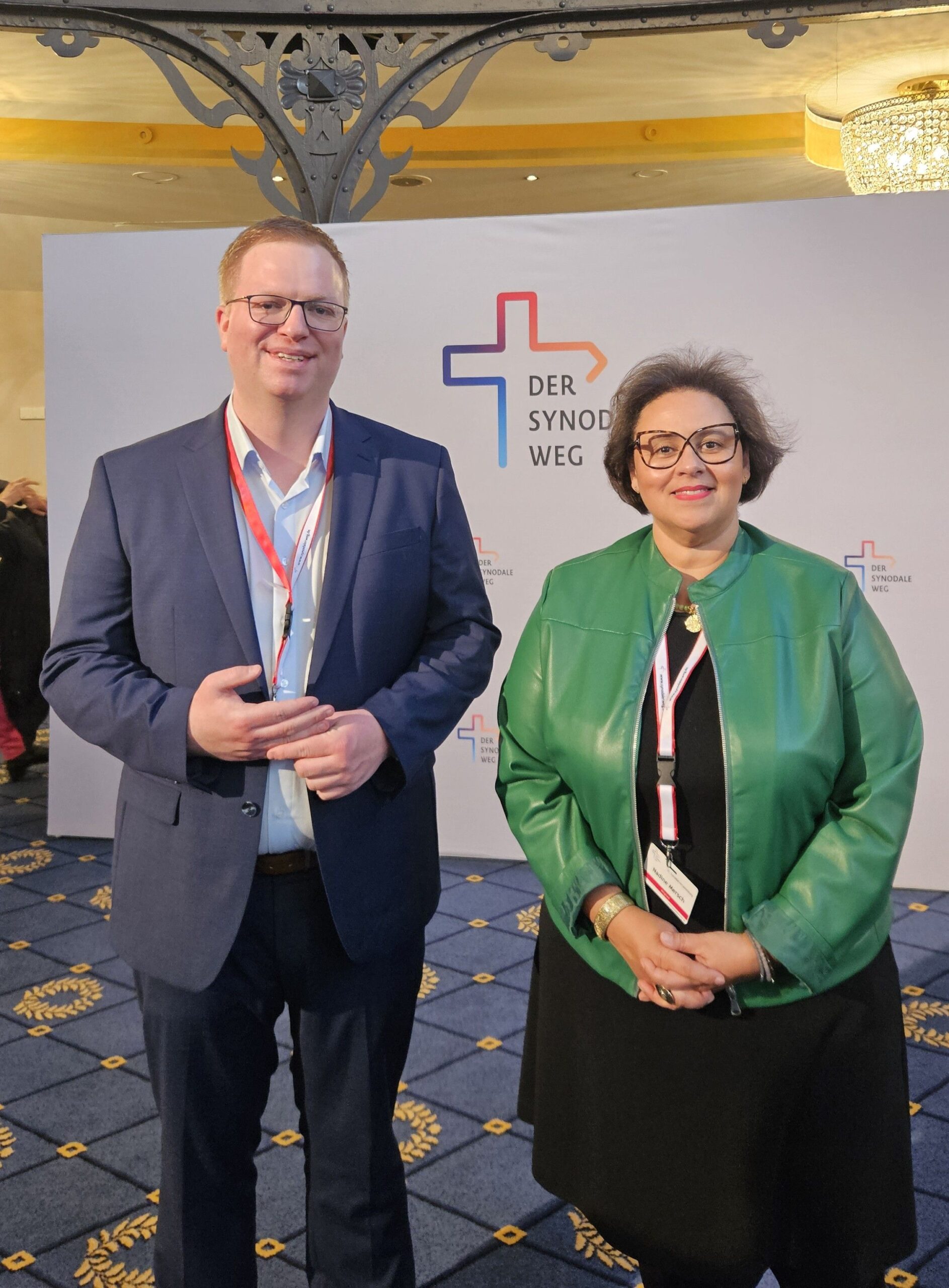1. Vorsitzende Diözesankomitee Synodalversammlung. V. l. n. r.: Jan Hilkenbach, Nadine Mersch